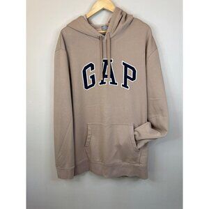 GAP Mens Beige Hoodie XXL Pullover Sweatshirt Casual Wear